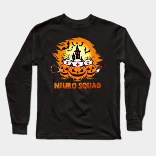 Funny Neuro Squad Halloween Pumpkin Halloween Long Sleeve T-Shirt